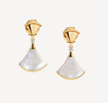 [Mystic Crown]DREAM MOP 1 DIAMOND EARRINGS