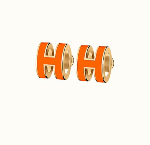 [Mystic Crown]MINI POP H EARRINGS ORANGE