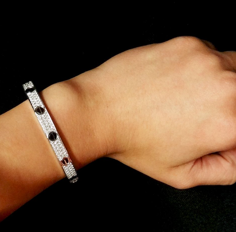 [Mystic Crown]LOVE BRACELET 6.1MM DIAMOND-PAVED CERAMIC