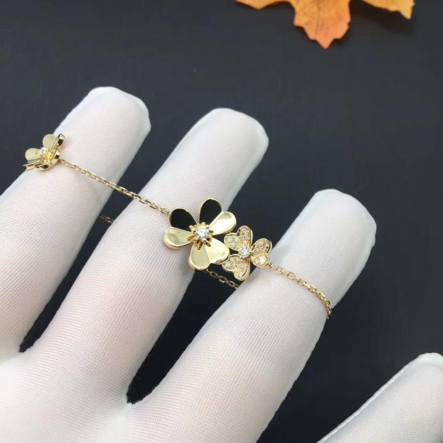 [Mystic Crown]FRIVOLE GOLD 5 FLOWERS BRACELET