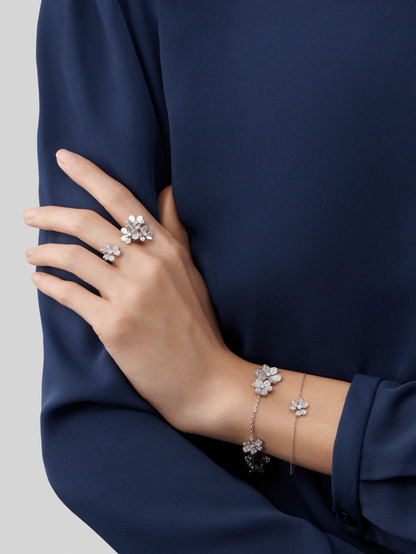 [Mystic Crown]FRIVOLE SILVER FLOWER DIAMOND BRACELET
