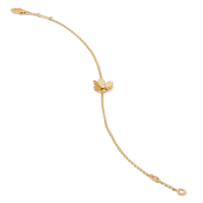 [Mystic Crown]FRIVOLE GOLD FLOWER PINK MALACHITE BRACELET