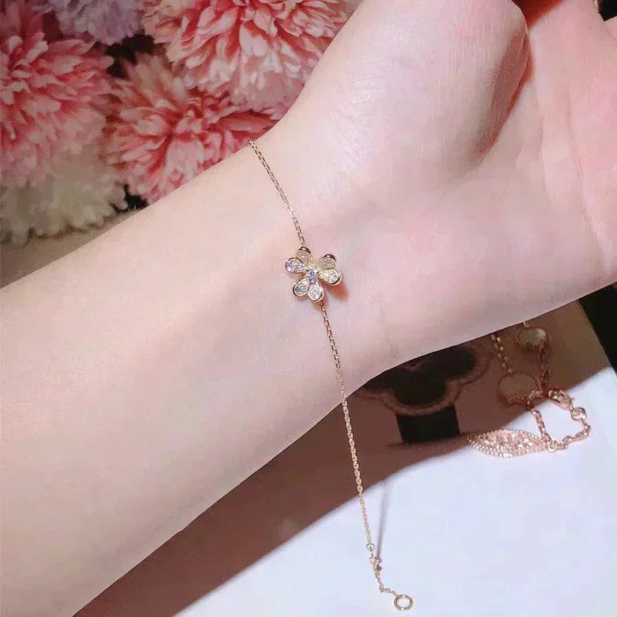 [Mystic Crown]FRIVOLE GOLD FLOWER DIAMOND BRACELET