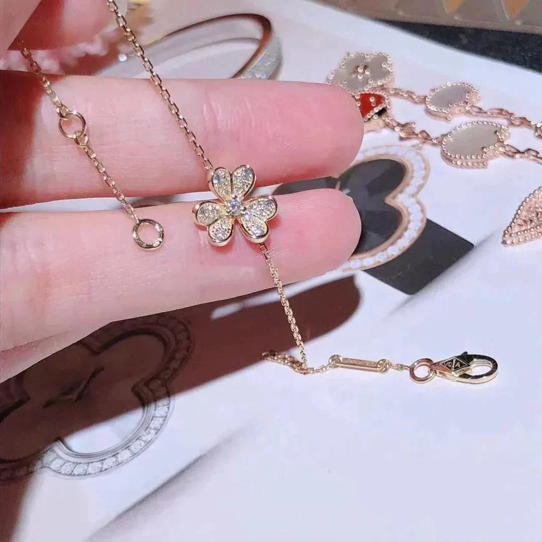 [Mystic Crown]FRIVOLE GOLD FLOWER DIAMOND BRACELET