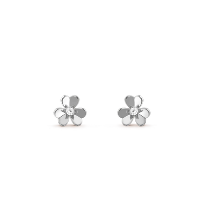 [Mystic Crown]FRIVOLE MINI SILVER FLOWER EARRINGS