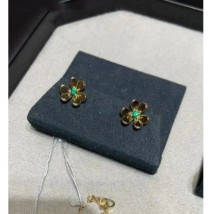 [Mystic Crown]FRIVOLE  FLOWER MALACHITE EARRINGS