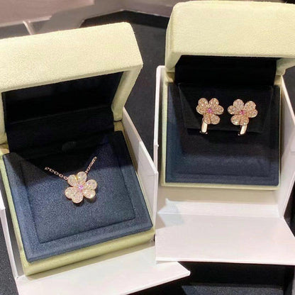 [Mystic Crown]FRIVOLE ROSE GOLD FLOWER DIAMOND NECKLACE