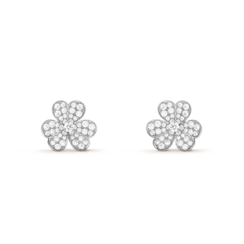 [Mystic Crown]FRIVOLE SILVER FLOWER DIAMOND EARRINGS