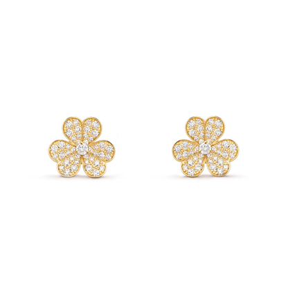 [Mystic Crown]FRIVOLE GOLD FLOWER DIAMOND EARRINGS
