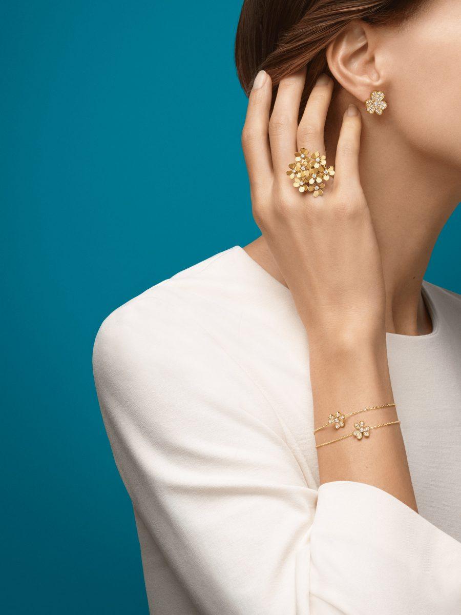 [Mystic Crown]FRIVOLE GOLD FLOWER DIAMOND EARRINGS