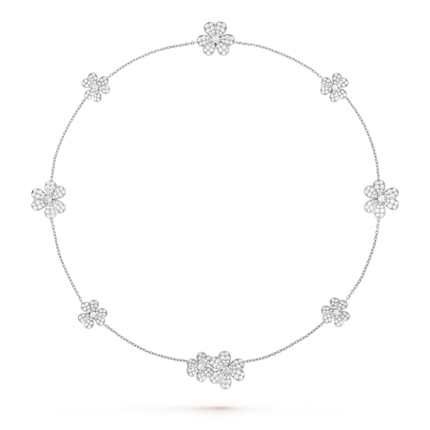 [Mystic Crown]FRIVOLE SILVER 9 FLOWERS NECKLACE