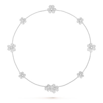 [Mystic Crown]FRIVOLE SILVER 9 FLOWERS NECKLACE