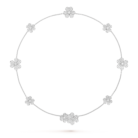 [Mystic Crown]FRIVOLE SILVER 9 FLOWERS NECKLACE