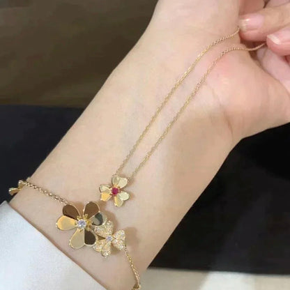 [Mystic Crown]FRIVOLE GOLD FLOWER NECKLACE