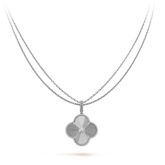 [Mystic Crown]CLOVER 25MM SILVER BIG CLOVER NECKLACE