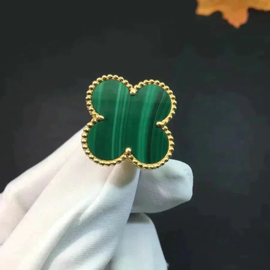 [Mystic Crown]CLOVER MALACHITE RING