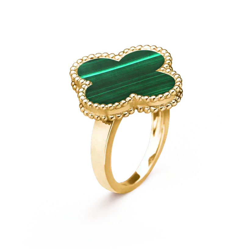 [Mystic Crown]CLOVER MALACHITE RING