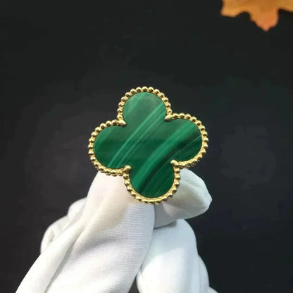 [Mystic Crown]CLOVER MALACHITE RING