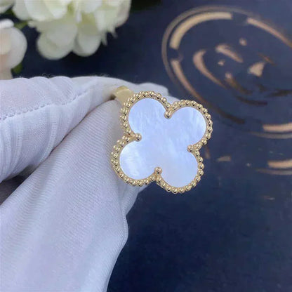 [Mystic Crown]CLOVER WHITE MOP RING