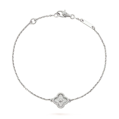 [Mystic Crown]CLOVER  SINGLE FLOWER BRACELET SILVER
