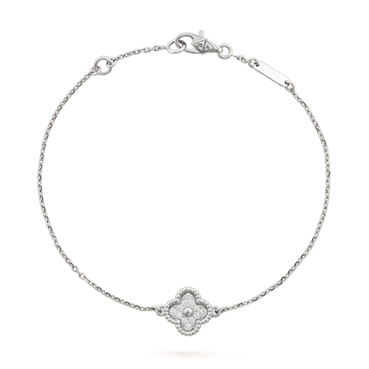 [Mystic Crown]CLOVER  SINGLE FLOWER BRACELET SILVER
