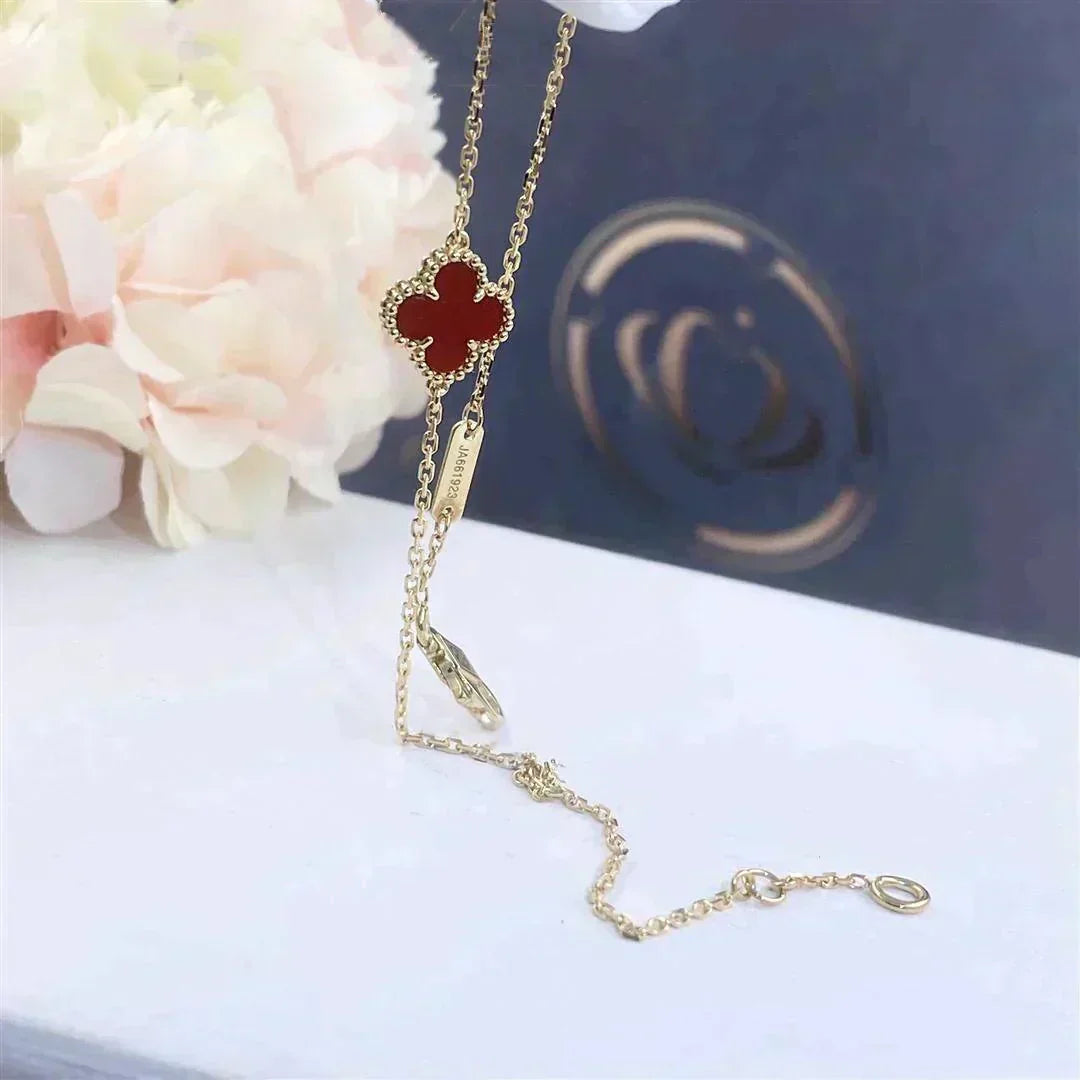 [Mystic Crown]CLOVER  CARNELIAN SINGLE FLOWER BRACELET