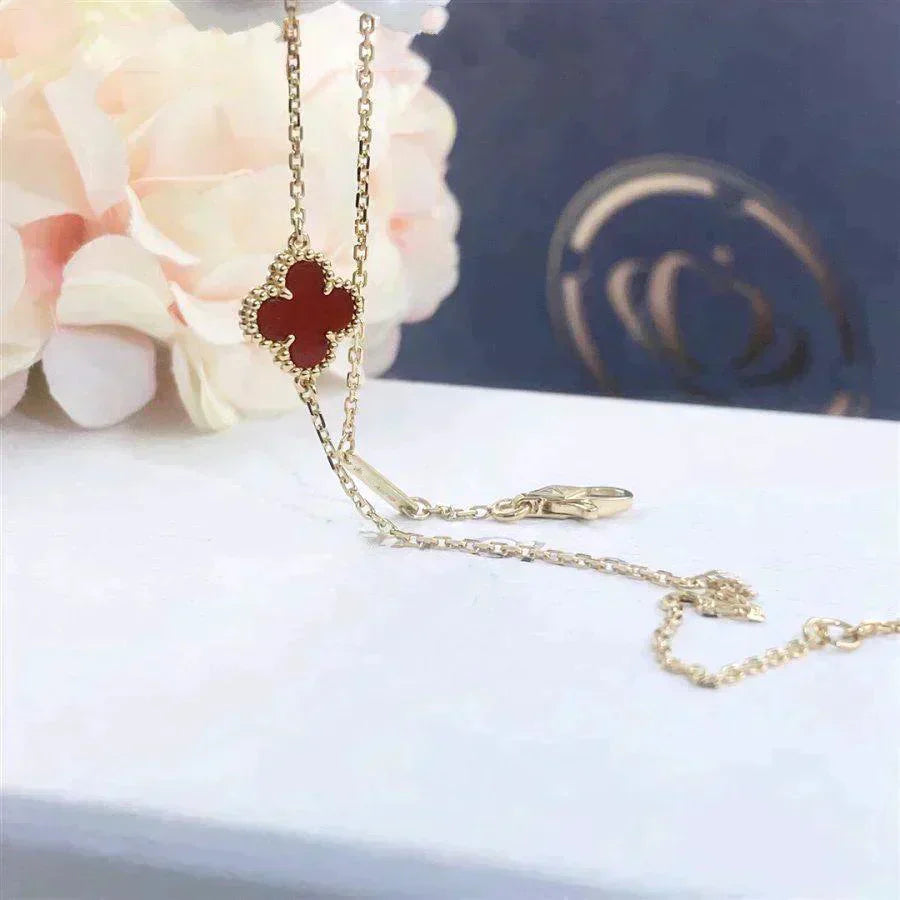 [Mystic Crown]CLOVER  CARNELIAN SINGLE FLOWER BRACELET