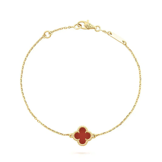 [Mystic Crown]CLOVER  CARNELIAN SINGLE FLOWER BRACELET
