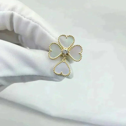 [Mystic Crown]SWEET CLOVER WHITE MOP RING