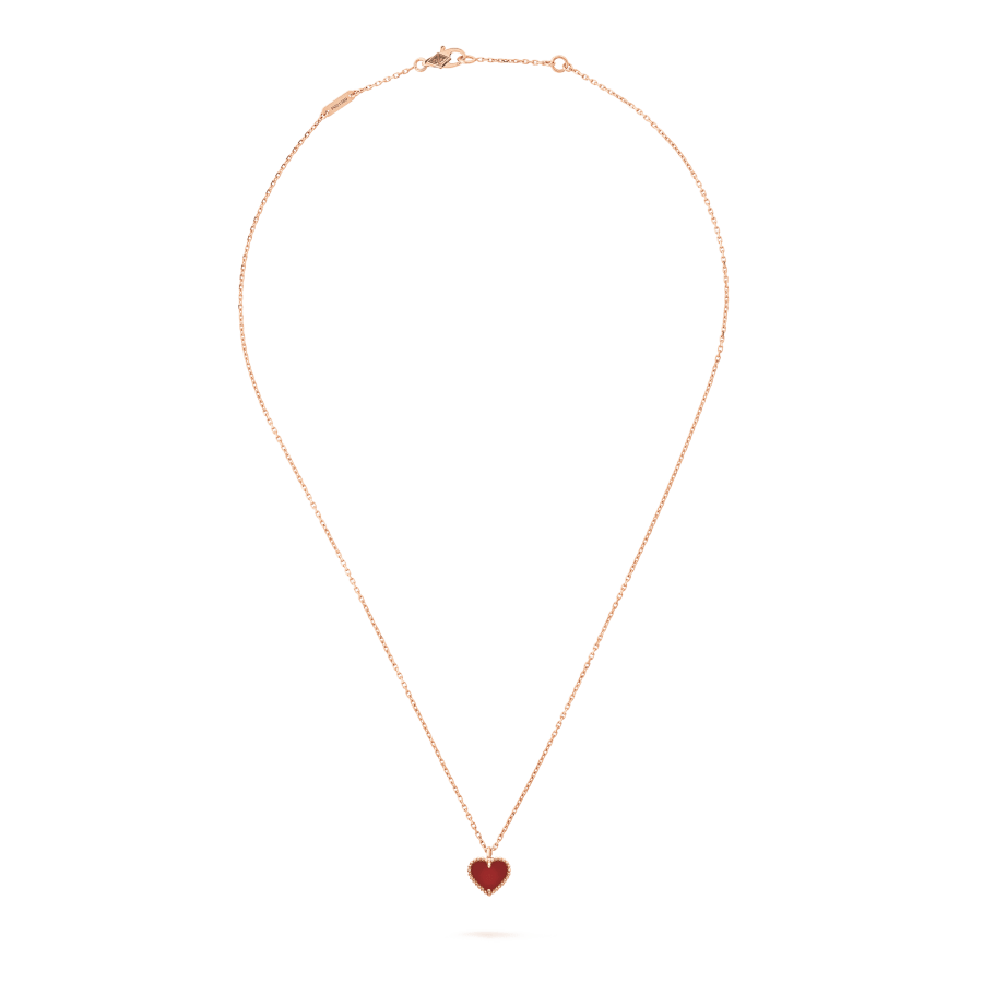 [Mystic Crown]SWEET CLOVER CARNELIAN HEART NECKLACE