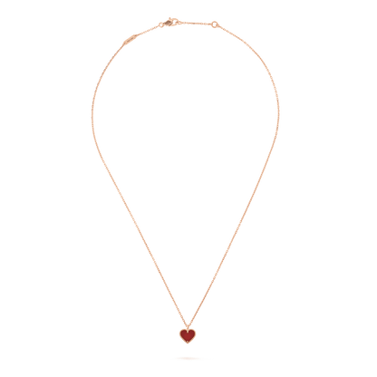 [Mystic Crown]SWEET CLOVER CARNELIAN HEART NECKLACE