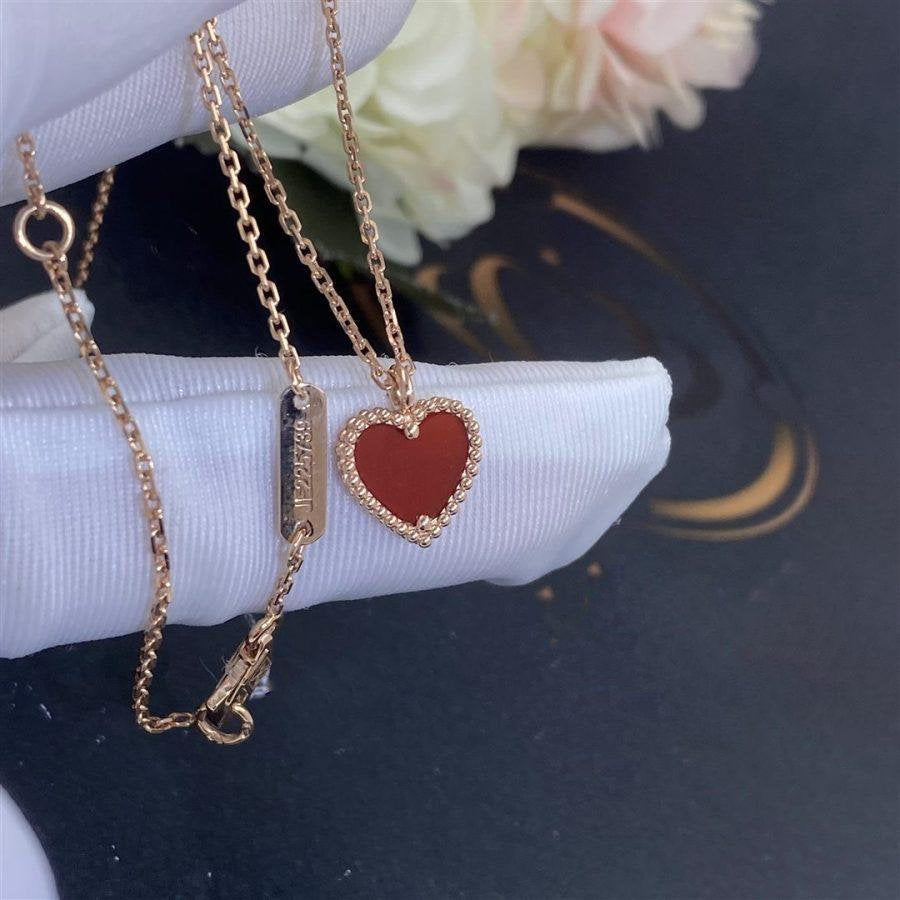 [Mystic Crown]SWEET CLOVER CARNELIAN HEART NECKLACE