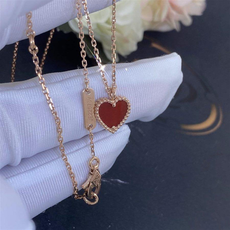 [Mystic Crown]SWEET CLOVER CARNELIAN HEART NECKLACE