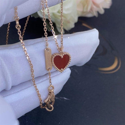 [Mystic Crown]SWEET CLOVER CARNELIAN HEART NECKLACE
