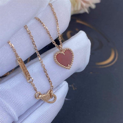 [Mystic Crown]SWEET CLOVER CARNELIAN HEART NECKLACE
