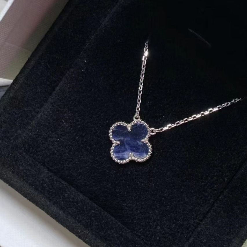 [Mystic Crown]CLOVER 15MM PIETERSITE NECKLACE SILVER