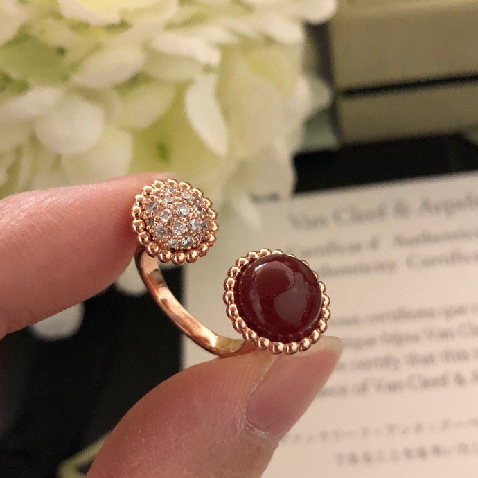 [Mystic Crown]PERLEE COULEURS DIAMOND ROSE GOLD BETWEEN THE FINGER RING