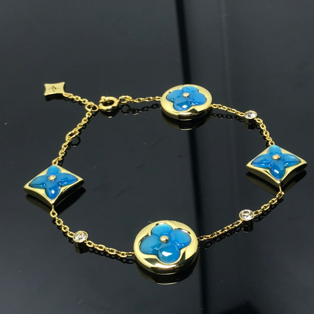 [Mystic Crown]STAR AND SUN 4 MOTIF BLUE BRACELET