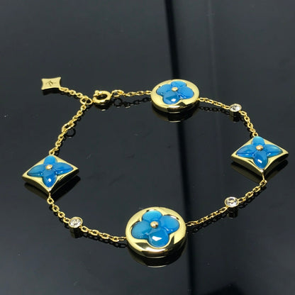 [Mystic Crown]STAR AND SUN 4 MOTIF BLUE BRACELET