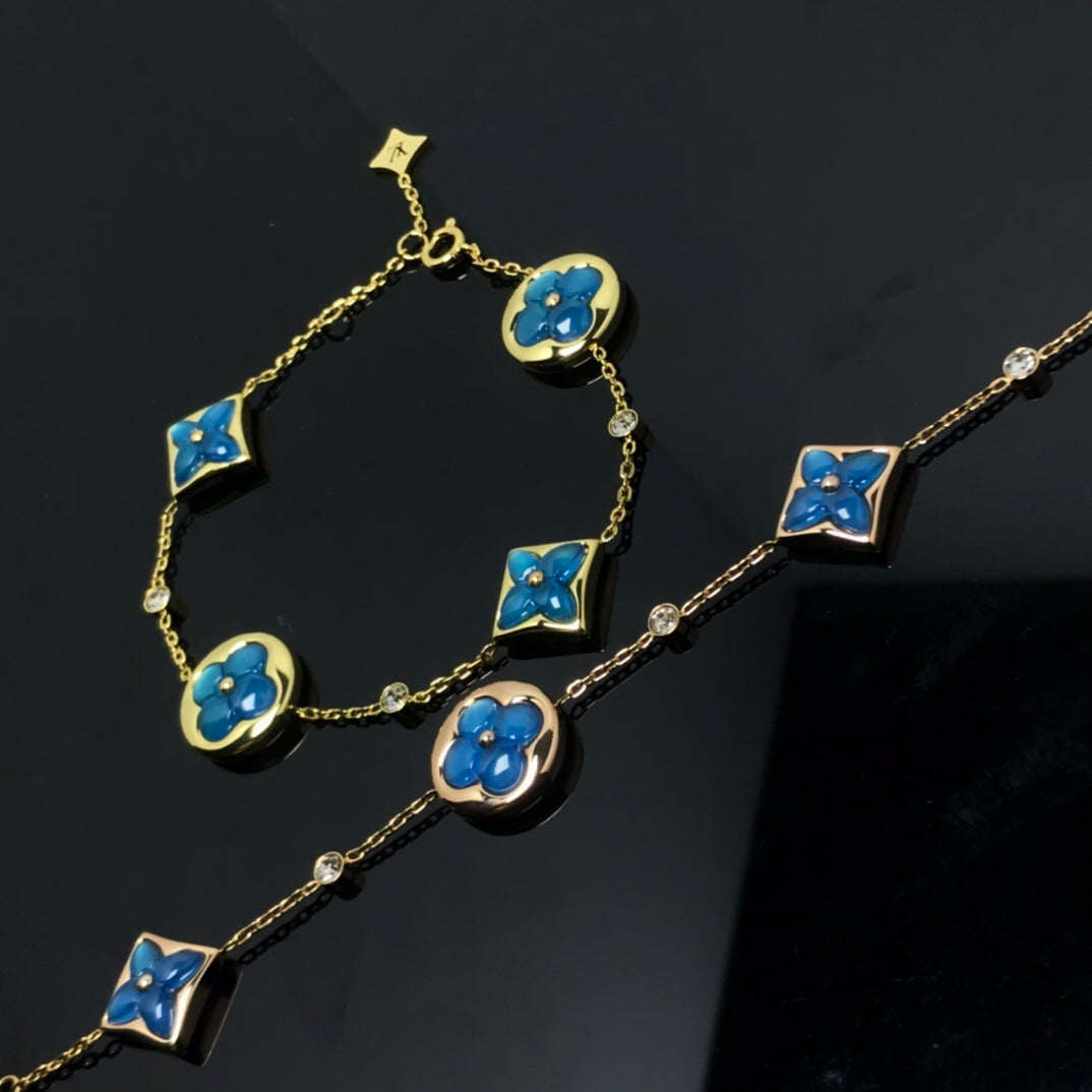 [Mystic Crown]STAR AND SUN 4 MOTIF BLUE BRACELET