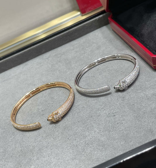 [Mystic Crown]PANTHERE FULL DIAMOND OPEN BRACELET