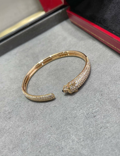[Mystic Crown]PANTHERE FULL DIAMOND OPEN BRACELET