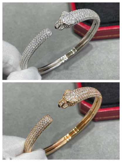 [Mystic Crown]PANTHERE FULL DIAMOND OPEN BRACELET