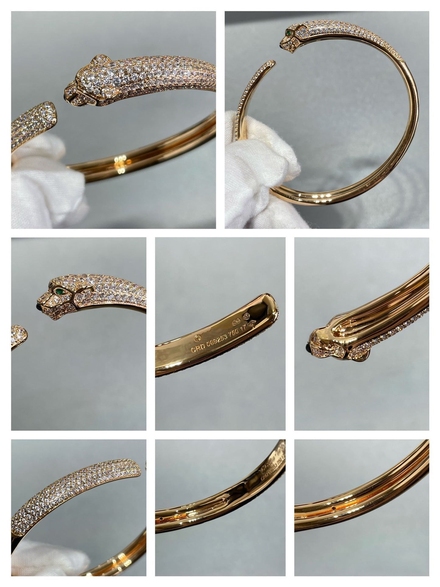 [Mystic Crown]PANTHERE FULL DIAMOND OPEN BRACELET