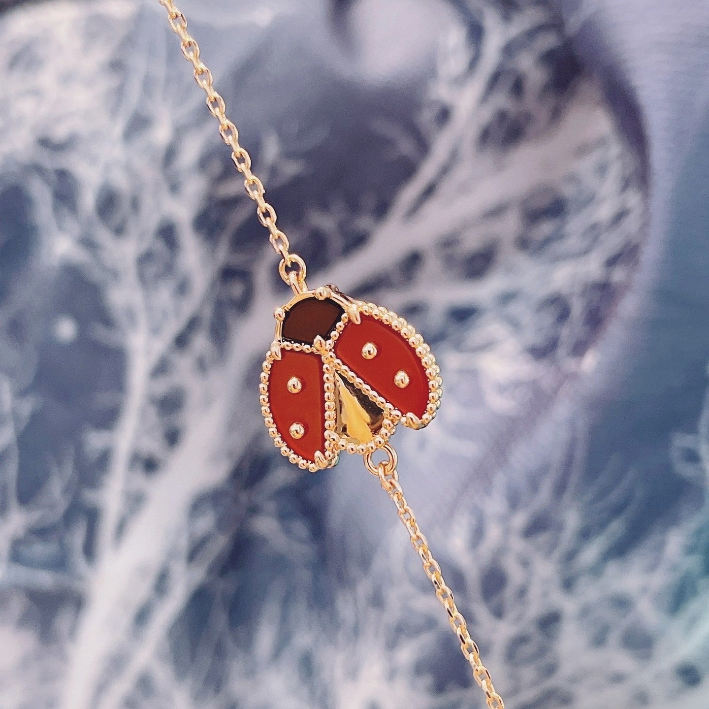 [Mystic Crown]LUCKY SPRING 1 MOTIF PINK GOLD BRACELET