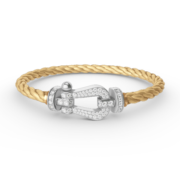 [Mystic Crown]FORCE LARGE HORSESHOE FULL DIAMOND BRACELET SILVER