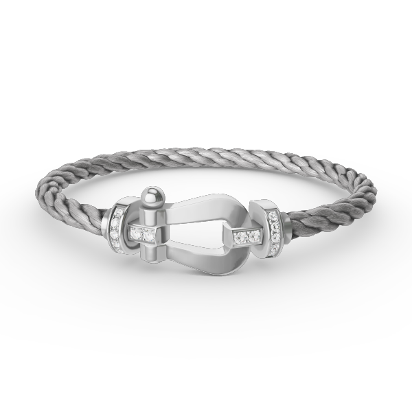 [Mystic Crown]FORCE LARGE HORSESHOE HALF DIAMOND BRACELET SILVER