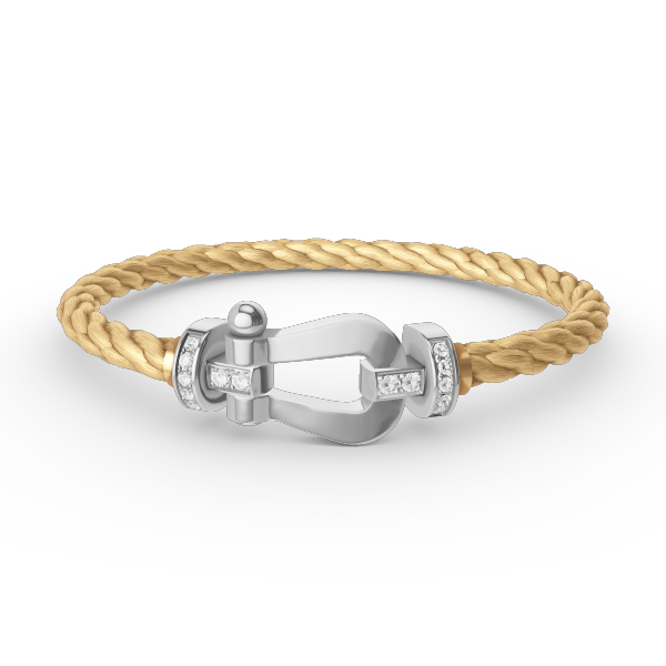 [Mystic Crown]FORCE LARGE HORSESHOE HALF DIAMOND BRACELET SILVER
