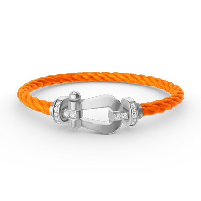 [Mystic Crown]FORCE LARGE HORSESHOE HALF DIAMOND BRACELET SILVER