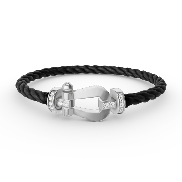 [Mystic Crown]FORCE LARGE HORSESHOE HALF DIAMOND BRACELET SILVER